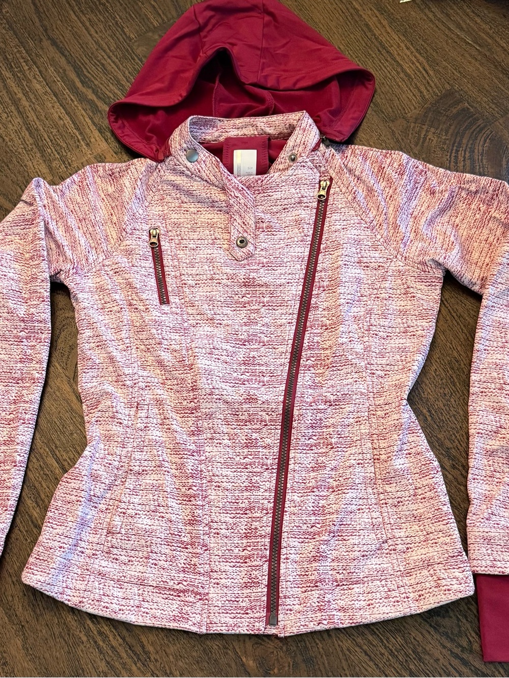 Mondetta Pink Marled Hooded Jacket